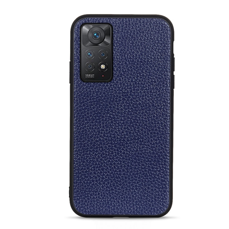For Xiaomi Redmi Note 11 Pro Global Accurate Hole Litchi Texture Leather Shockproof Phone Case