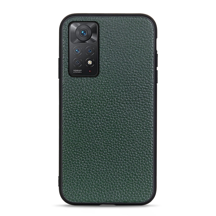 For Xiaomi Redmi Note 11 Pro Global Accurate Hole Litchi Texture Leather Shockproof Phone Case