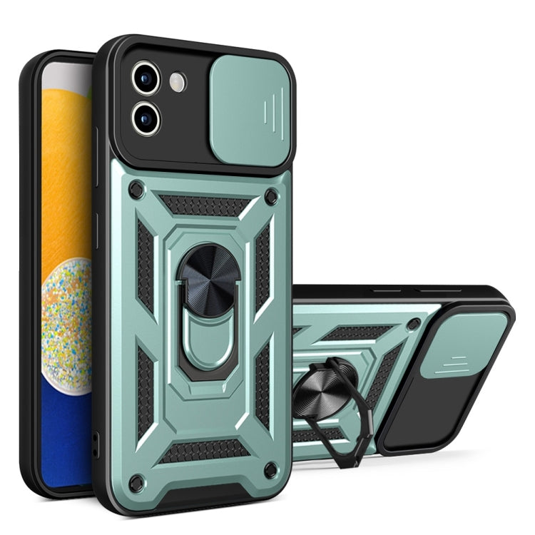 For Samsung Galaxy A03 5G 166mm Sliding Camera Cover TPU+PC Phone Case