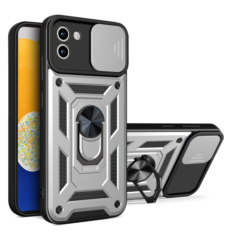 For Samsung Galaxy A03 5G 166mm Sliding Camera Cover TPU+PC Phone Case