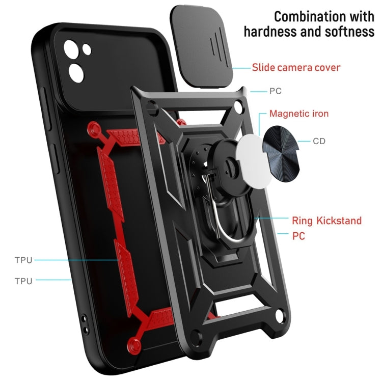 For Samsung Galaxy A03 5G 166mm Sliding Camera Cover TPU+PC Phone Case