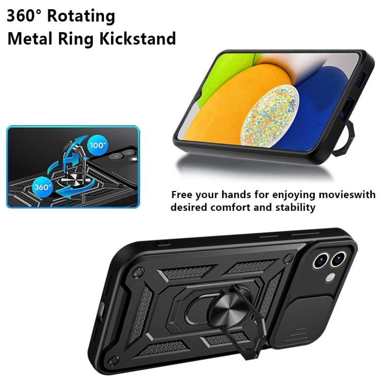 For Samsung Galaxy A03 5G 166mm Sliding Camera Cover TPU+PC Phone Case