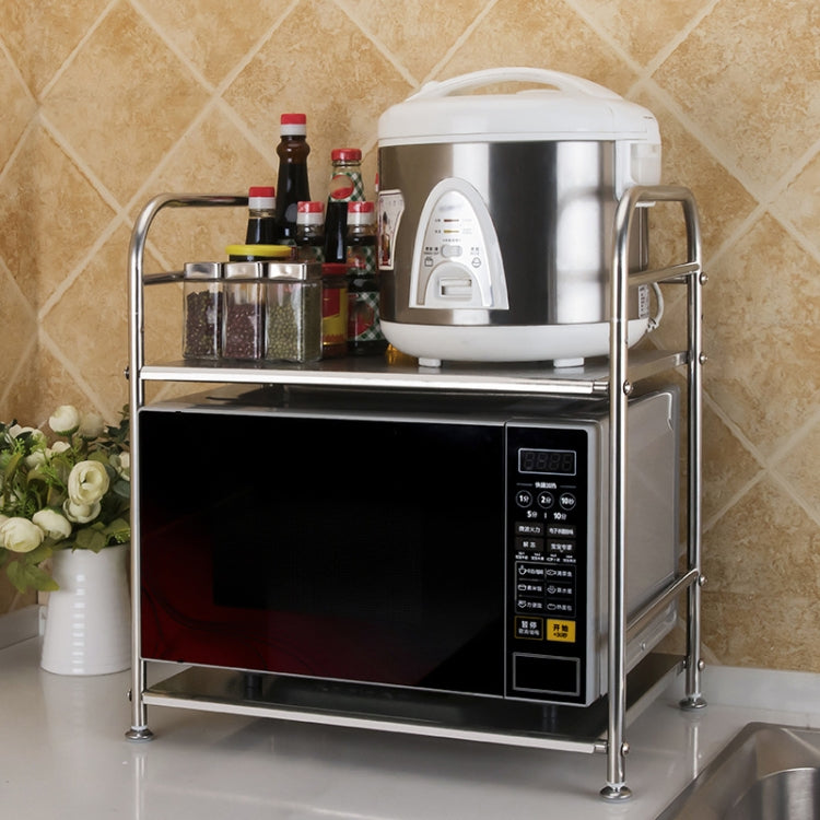 Multi-functional Kitchen Daily Stainless Steel Storage Rack Microwave Oven Rack, Size:50cm Single Layer