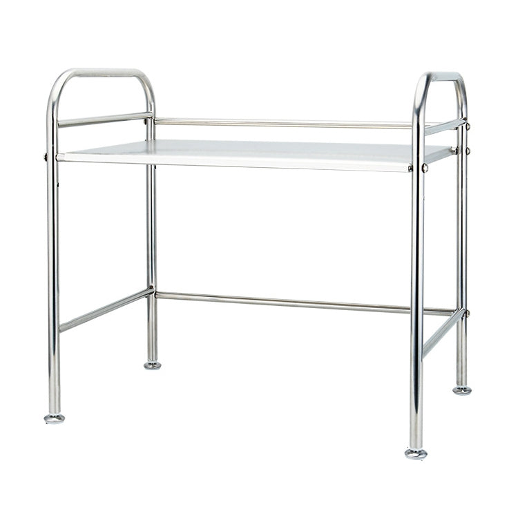 Multi-functional Kitchen Daily Stainless Steel Storage Rack Microwave Oven Rack, Size:60cm Single Layer