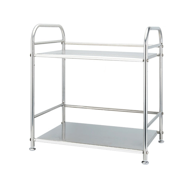 Multi-functional Kitchen Daily Stainless Steel Storage Rack Microwave Oven Rack, Size:40cm Double Layer