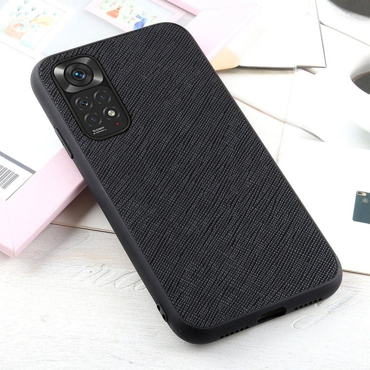 For Xiaomi Redmi Note 11 4G Global / Note 11S Cross Texture Leather Shockproof Phone Case