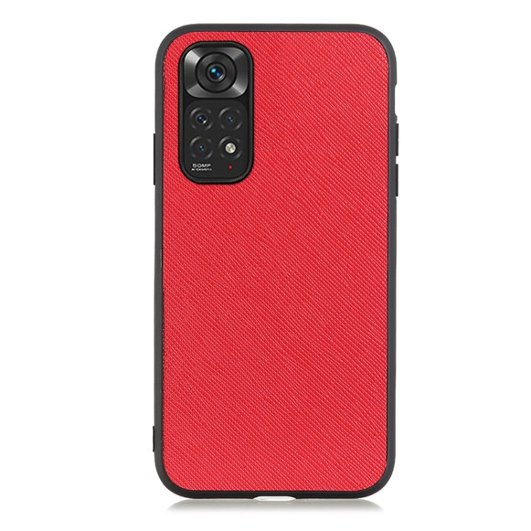 For Xiaomi Redmi Note 11 4G Global / Note 11S Cross Texture Leather Shockproof Phone Case