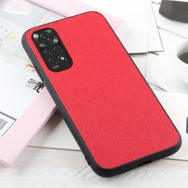 For Xiaomi Redmi Note 11 4G Global / Note 11S Cross Texture Leather Shockproof Phone Case