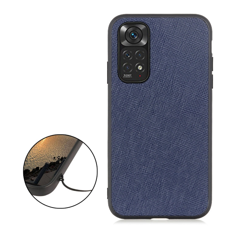For Xiaomi Redmi Note 11 4G Global / Note 11S Cross Texture Leather Shockproof Phone Case