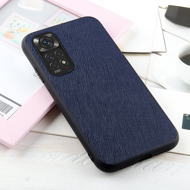 For Xiaomi Redmi Note 11 4G Global / Note 11S Cross Texture Leather Shockproof Phone Case