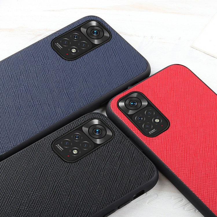 For Xiaomi Redmi Note 11 4G Global / Note 11S Cross Texture Leather Shockproof Phone Case