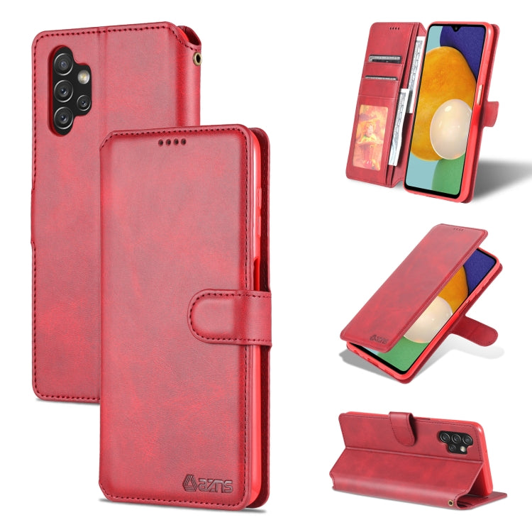 For Samsung Galaxy A13 4G AZNS Calf Texture Horizontal Flip Leather Phone Case with Holder & Card Slots & Wallet & Photo Frame