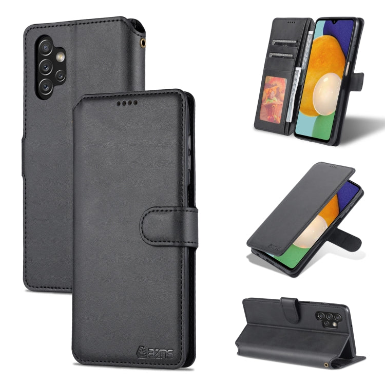 For Samsung Galaxy A13 4G AZNS Calf Texture Horizontal Flip Leather Phone Case with Holder & Card Slots & Wallet & Photo Frame