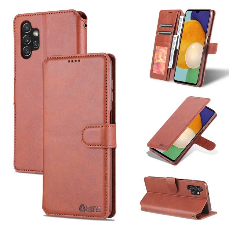 For Samsung Galaxy A13 4G AZNS Calf Texture Horizontal Flip Leather Phone Case with Holder & Card Slots & Wallet & Photo Frame