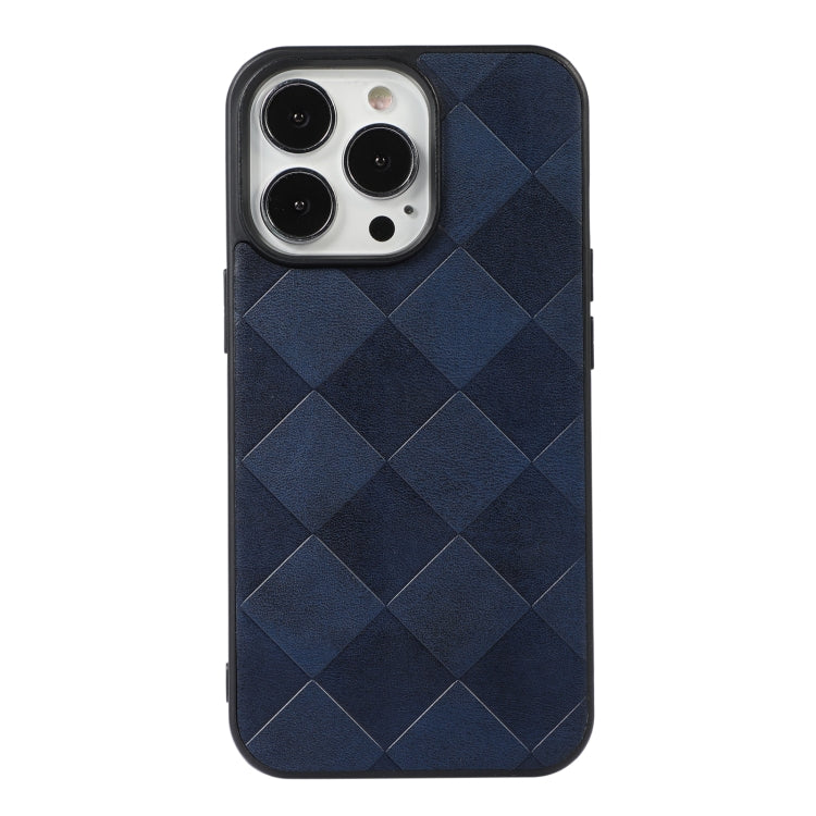 For iPhone 13 Pro Max Weave Plaid PU Phone Case
