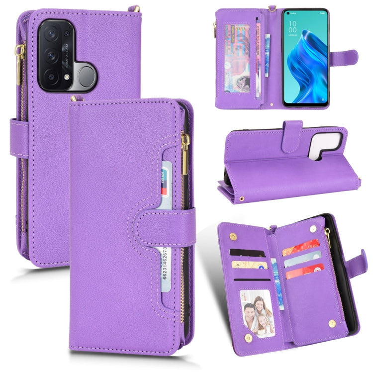 For OPPO Reno5 A Litchi Texture Zipper Leather Phone Case