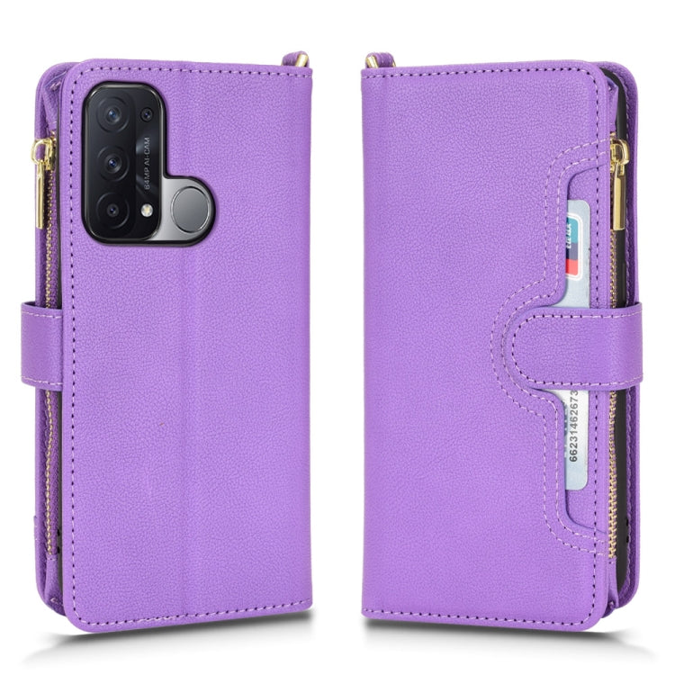 For OPPO Reno5 A Litchi Texture Zipper Leather Phone Case
