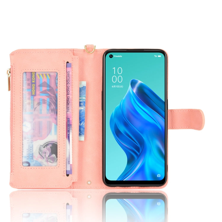 For OPPO Reno5 A Litchi Texture Zipper Leather Phone Case