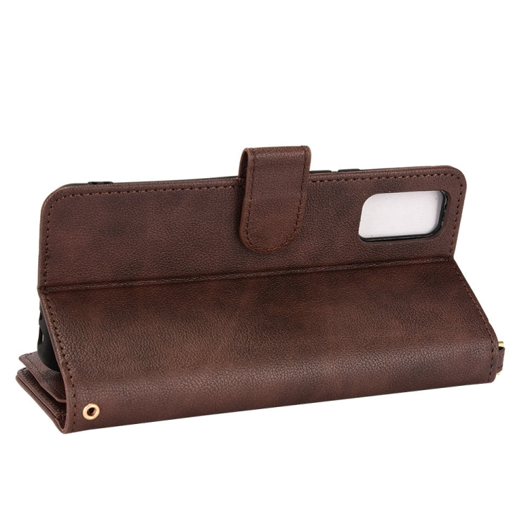 For vivo Y3s 2021 Litchi Texture Zipper Leather Phone Case