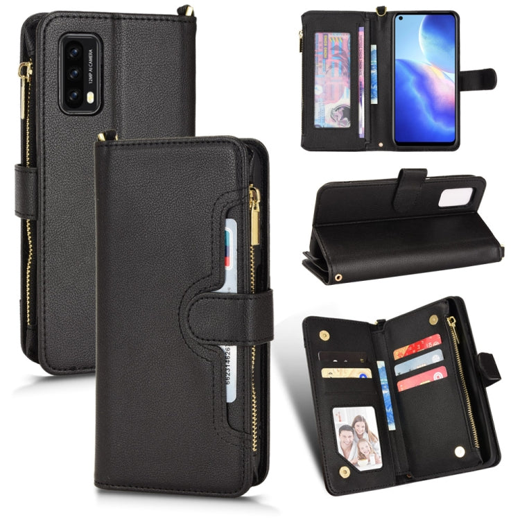For Blackview A90 Litchi Texture Zipper Leather Phone Case