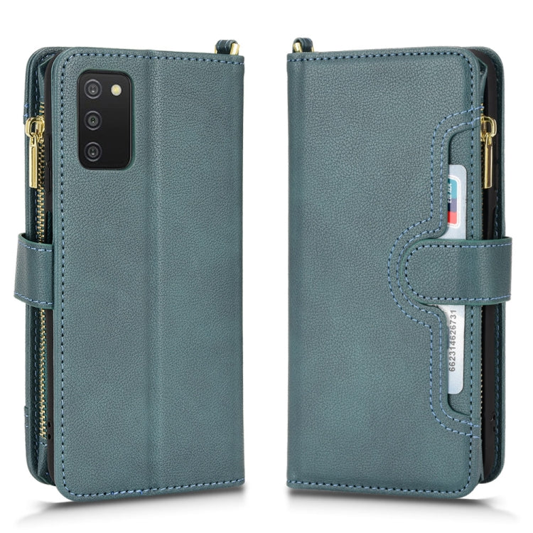 For Samsung Galaxy A03s 164.2mm Litchi Texture Zipper Leather Phone Case