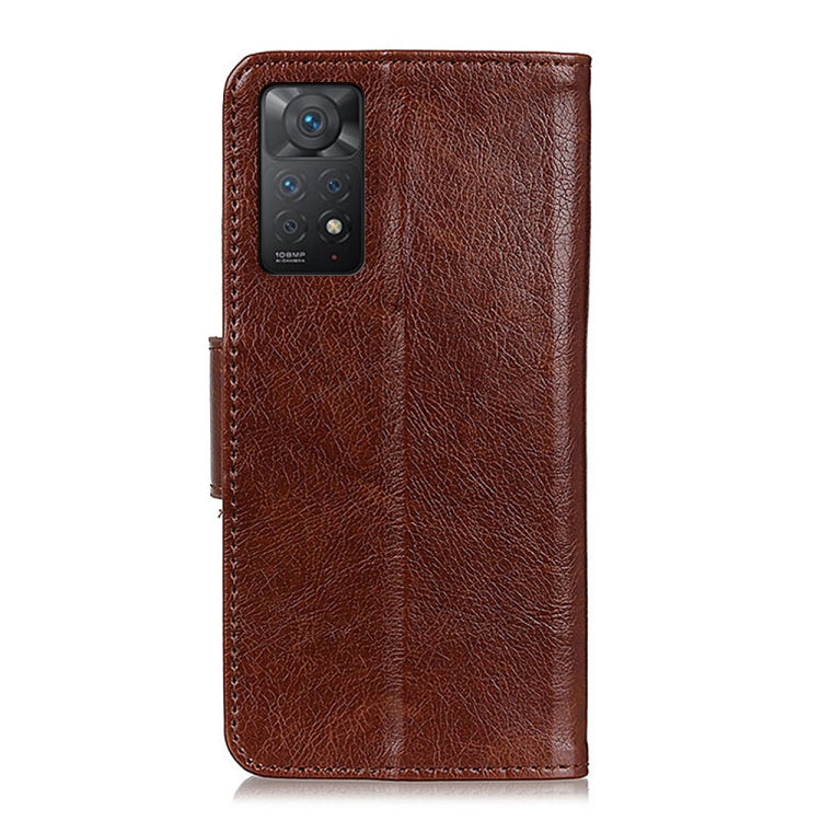Nappa Texture Leather Phone Case For Xiaomi Redmi Note 11 4G/5G Foreign Version