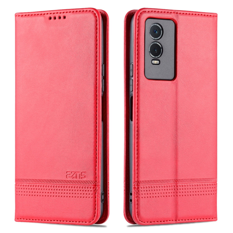For vivo Y76s / Y74s AZNS Magnetic Calf Texture Leather Phone Case