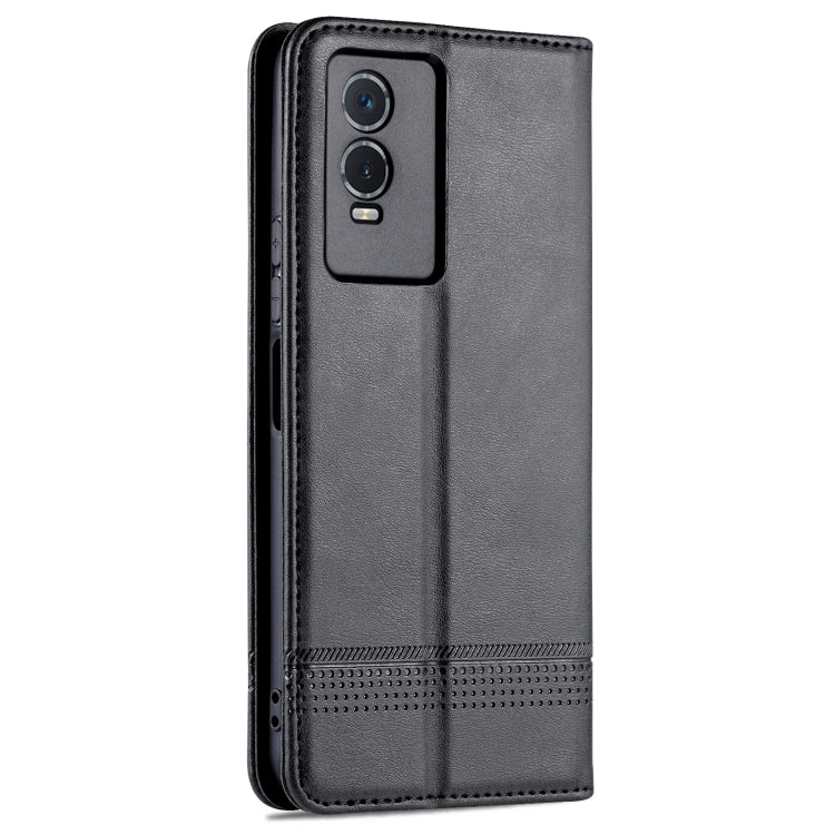 For vivo Y76s / Y74s AZNS Magnetic Calf Texture Leather Phone Case