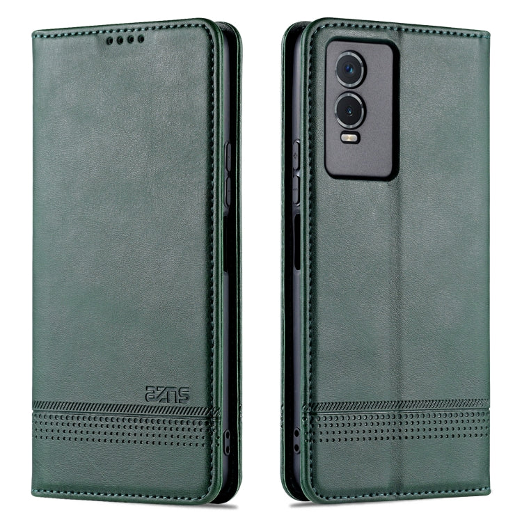 For vivo Y76s / Y74s AZNS Magnetic Calf Texture Leather Phone Case