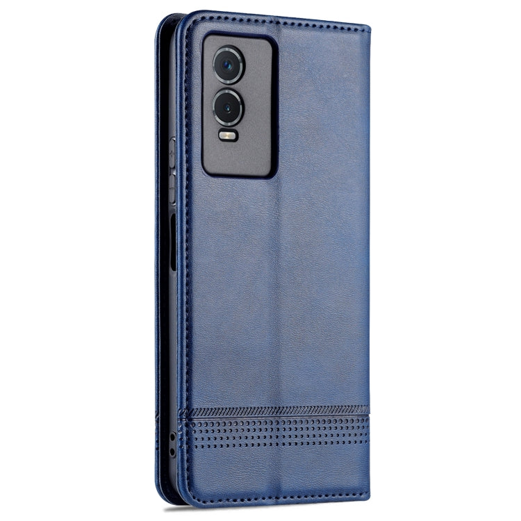 For vivo Y76s / Y74s AZNS Magnetic Calf Texture Leather Phone Case