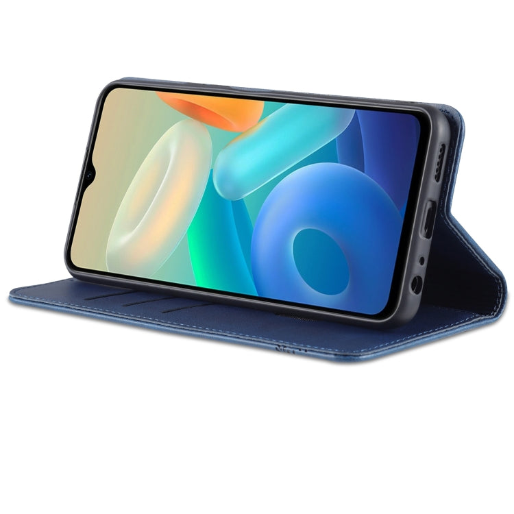 For vivo Y76s / Y74s AZNS Magnetic Calf Texture Leather Phone Case