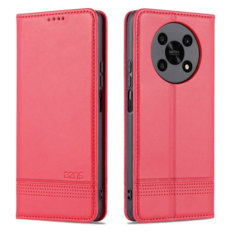 For Honor X30 AZNS Magnetic Calf Texture Leather Phone Case