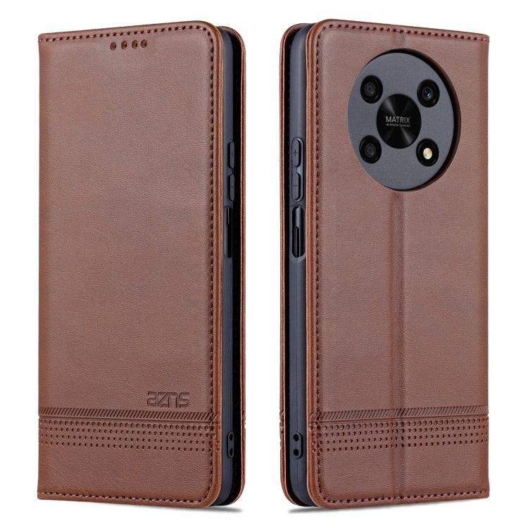 For Honor X30 AZNS Magnetic Calf Texture Leather Phone Case