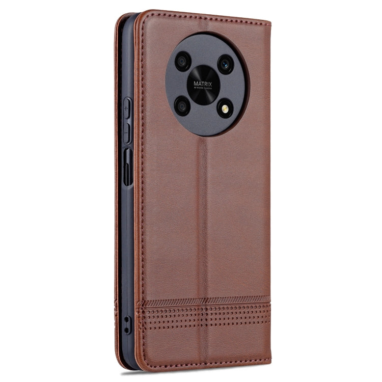 For Honor X30 AZNS Magnetic Calf Texture Leather Phone Case