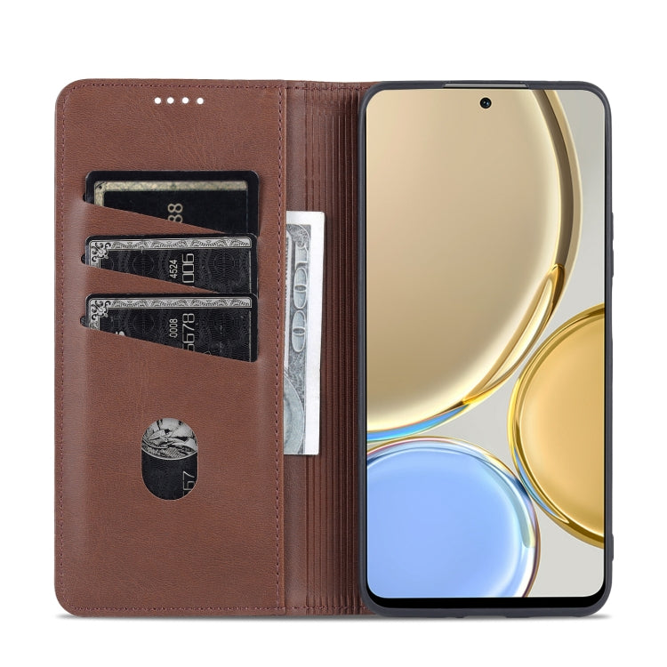 For Honor X30 AZNS Magnetic Calf Texture Leather Phone Case