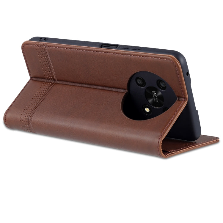 For Honor X30 AZNS Magnetic Calf Texture Leather Phone Case