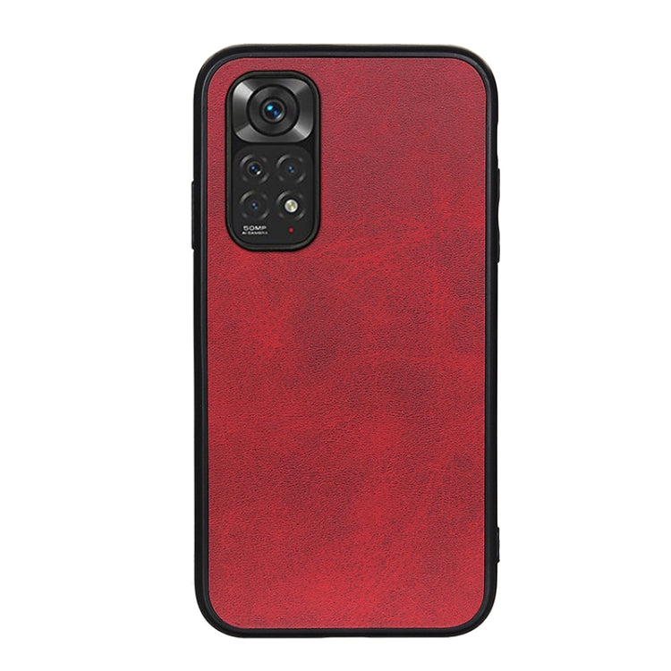 For Xiaomi Redmi Note 11 4G Global / Note 11S Accurate Hole Two-color Calf Texture Shockproof Phone Case