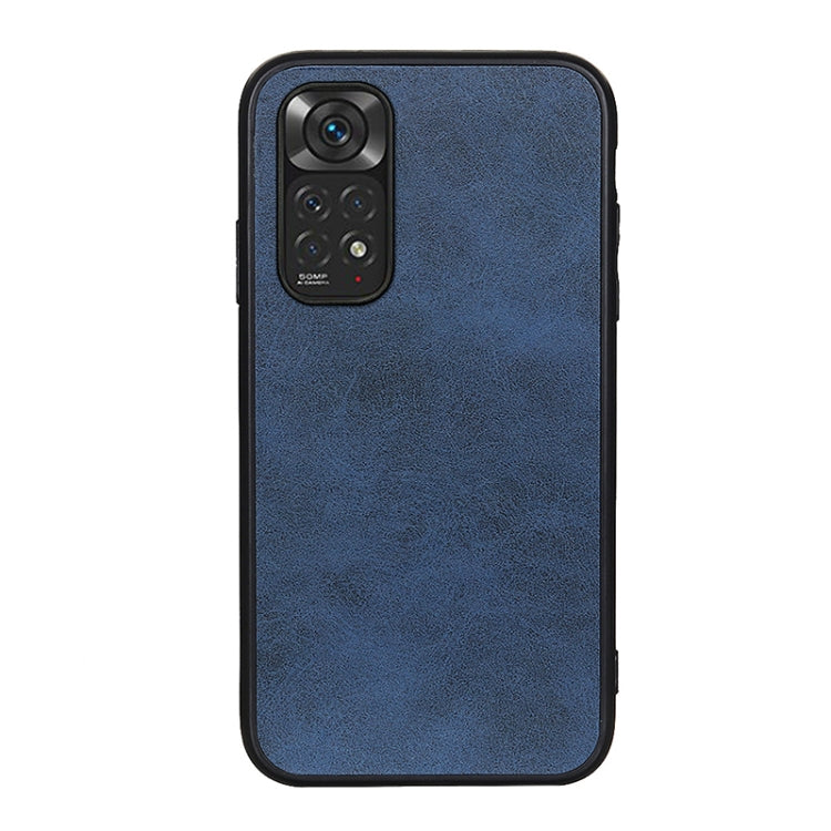 For Xiaomi Redmi Note 11 4G Global / Note 11S Accurate Hole Two-color Calf Texture Shockproof Phone Case