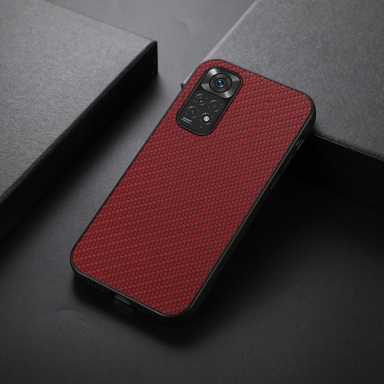 For Xiaomi Redmi Note 11 4G Global / Note 11S Accurate Hole Carbon Fiber Texture Shockproof Case