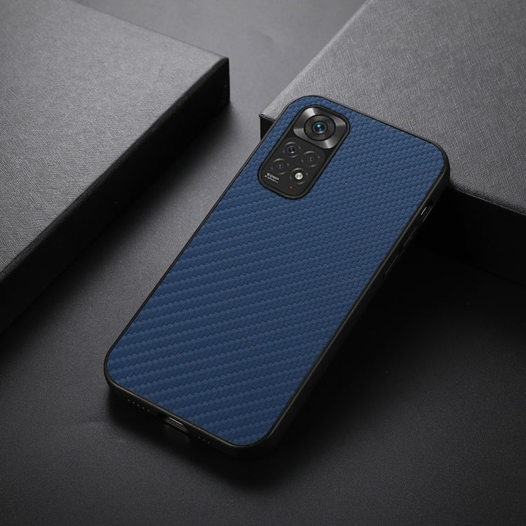 For Xiaomi Redmi Note 11 4G Global / Note 11S Accurate Hole Carbon Fiber Texture Shockproof Case