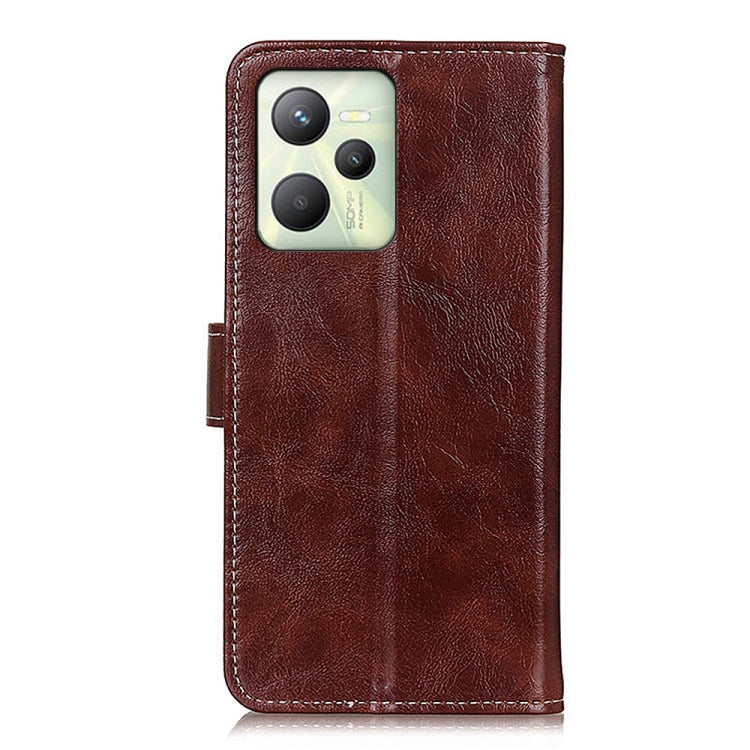 For OPPO Realme C35 / Realme Narzo 50A Prime Retro Crazy Horse Texture Leather Phone Case