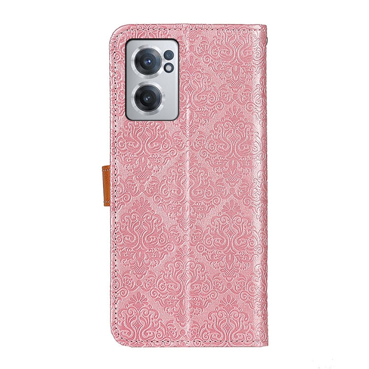 For OnePlus Nord CE 2 5G European Floral Embossed Leather Phone Case