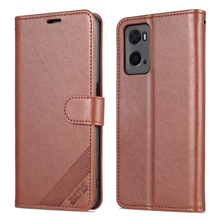 For OPPO A36 4G / A76 4G AZNS Sheepskin Texture Flip Leather Phone Case