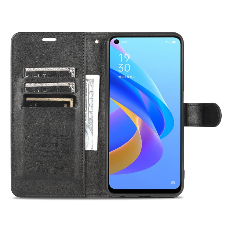 For OPPO A36 4G / A76 4G AZNS Sheepskin Texture Flip Leather Phone Case