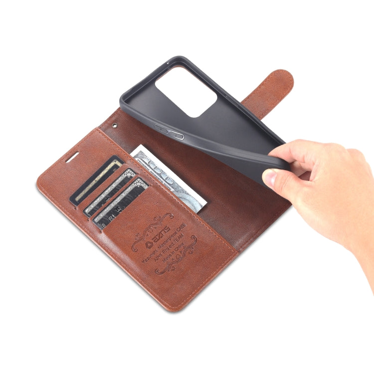 For OPPO Reno7 Pro 5G AZNS Sheepskin Texture Flip Leather Phone Case