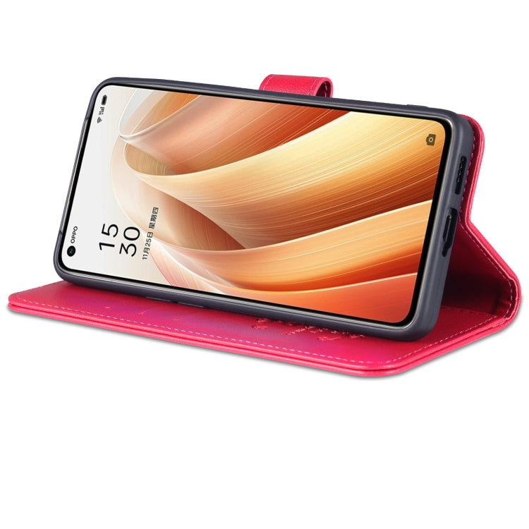 For OPPO Reno7 Pro 5G AZNS Sheepskin Texture Flip Leather Phone Case