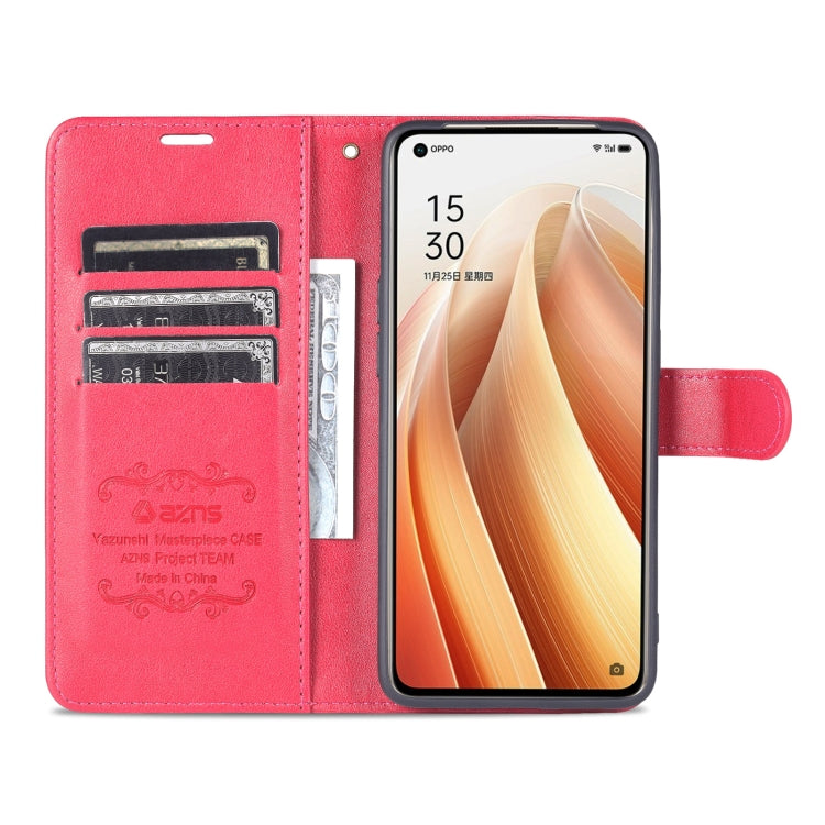 For OPPO Reno7 Pro 5G AZNS Sheepskin Texture Flip Leather Phone Case