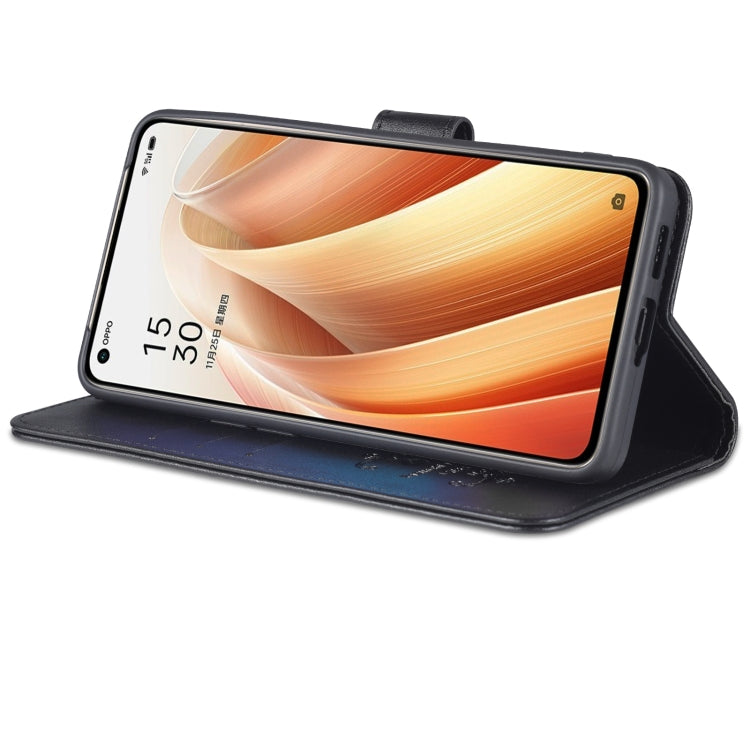 For OPPO Reno7 Pro 5G AZNS Sheepskin Texture Flip Leather Phone Case