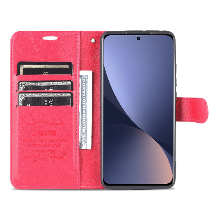 For Xiaomi 12 5G AZNS Sheepskin Texture Flip Leather Phone Case
