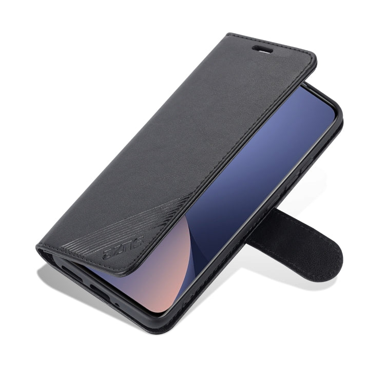 For Xiaomi 12 5G AZNS Sheepskin Texture Flip Leather Phone Case